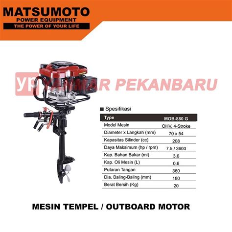 Jual Mesin Speed Boat Mesin Tempel Outboard Hp Matsumoto Mob