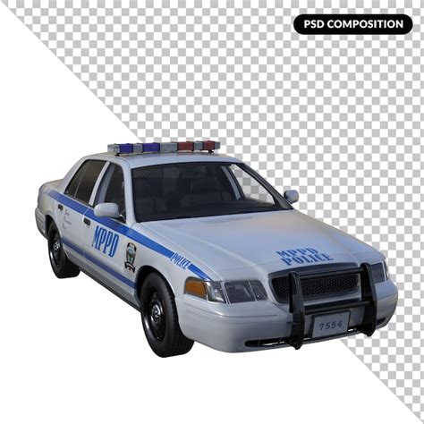 Premium Psd Police Ford Crown Car Isolated D