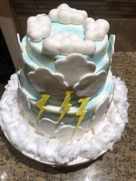 Three Tiered Cloud Cake Cloud Cake Cake Craft Cake