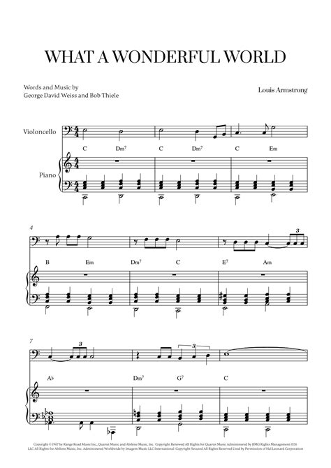 What A Wonderful World Arr Cadenza Editions Sheet Music Louis