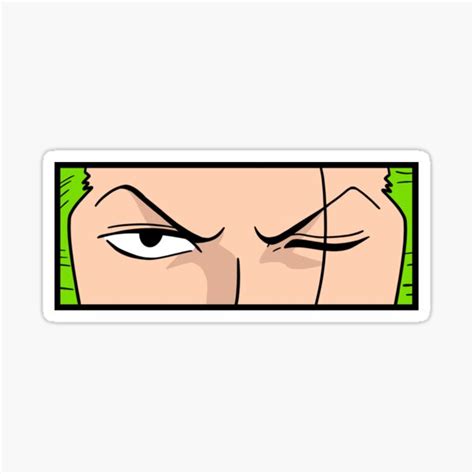 "Roronoa Zoro Eyes" Sticker for Sale by MicahWiles | Redbubble