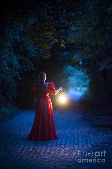 Woman In Red With Lantern Photograph By Lee Avison Fine Art America