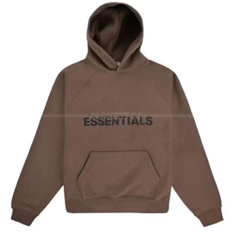 Fear Of God Essentials Brown Hoodie Jacketpop