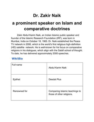 Dr Zakir Naik Pdf