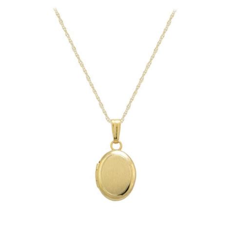 Baby And Toddler Jewelry 13 In 14k Yellow Gold Oval Locket Necklace