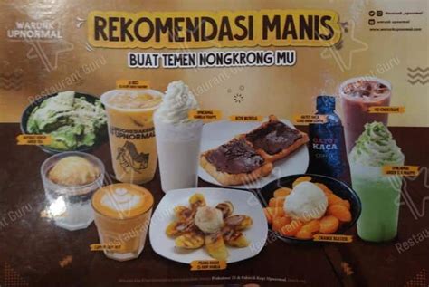 Menu At Warunk Upnormal Thamrin Central Jakarta Jl H Agus Salim No 20