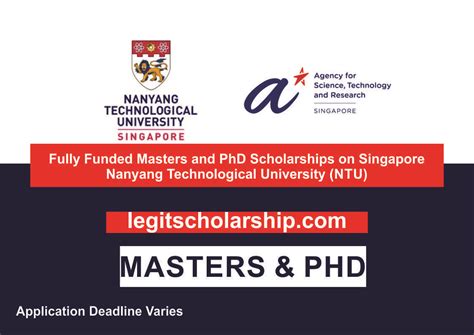 Nanyang Technological University Scholarships For Singaporean