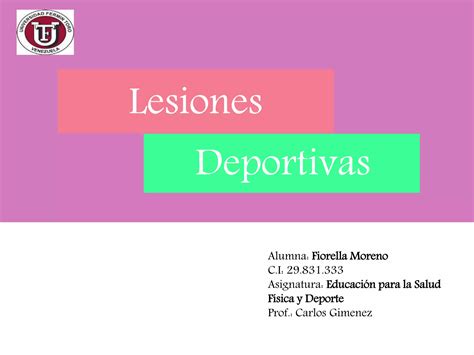 Infografía De Lesiones Deportivas Fiorella Moreno Ppt