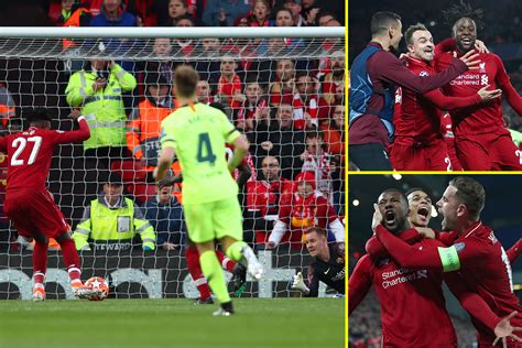 Liverpool 4 0 Barcelona Agg 4 3 Reds Pull Off A Miracle To Book