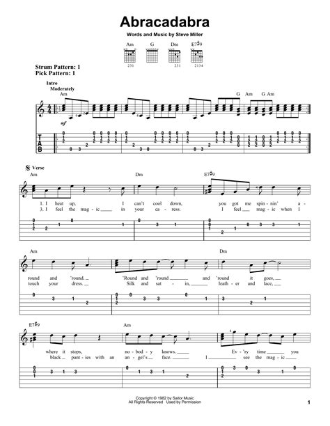 Abracadabra by Steve Miller Band - Easy Guitar Tab - Guitar Instructor