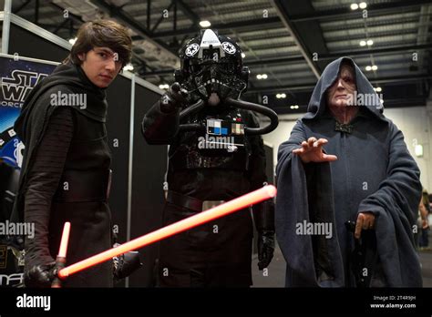 Kylo Ren, TIE Pilot and Emperor Palpatine cosplay Stock Photo - Alamy