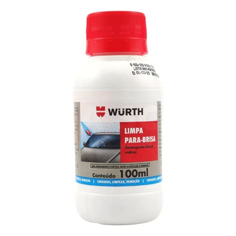 Limpa Para Brisa Wurth 100ml Detergente E Limpador Para Para Brisas