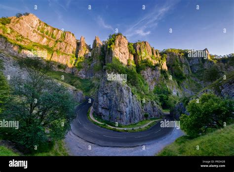 The Windy Road Through Cheddar Gorge Stock Photo Alamy