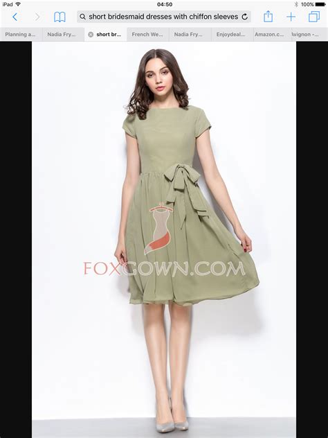 Bm Dress With Sleeves Short Bridesmaid Dresses Chiffon Bridesmaid