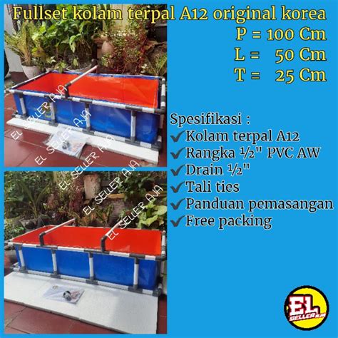 Jual Terpal Kolam Ikan Fullset Rangka Cm Kolam Terpal Type