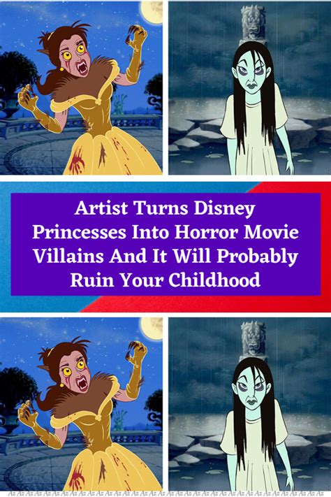 Artist Turns Disney Princesses Into Horror Movie Villains And It Will ...