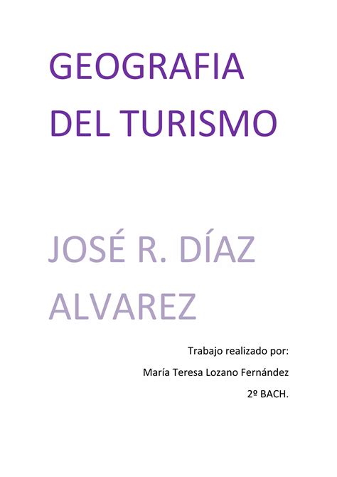 Geografia Del Turismo Pdf