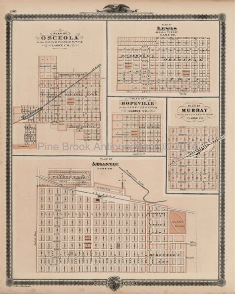 Cass County Iowa Map Original Decor History Anniversary - Etsy