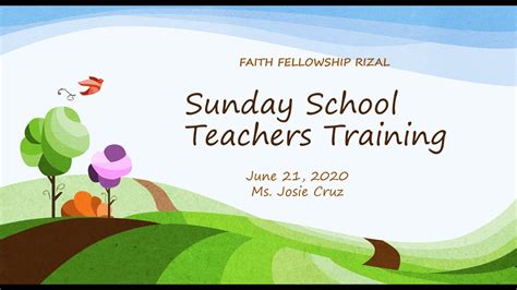 Sunday School Teachers Training Youtube