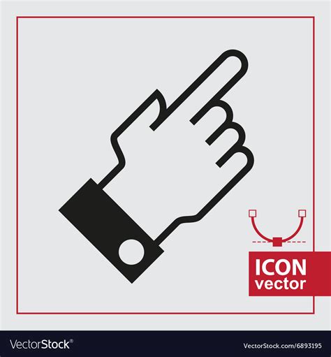 Hand Icon Pointer Royalty Free Vector Image Vectorstock