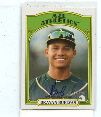 Brayan Buelvas Topps Heritage Minors Real One Auto Autograph Ebay