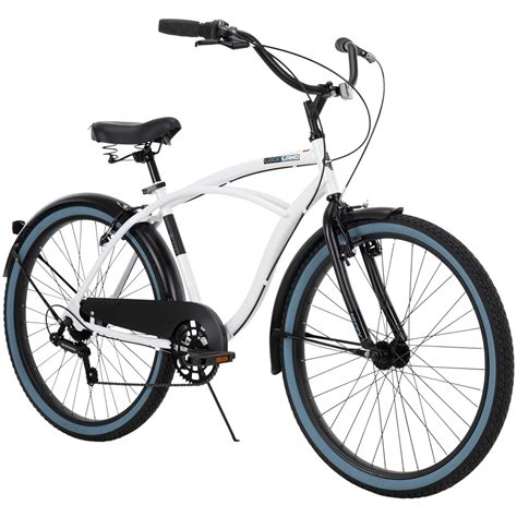 Huffy 26 Inch Mens Lockland 7 Speed Cruiser Bike White Brickseek