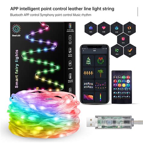 Rgb Smart Fairy String Lights With Ft Usb Solar Battery Box Diy