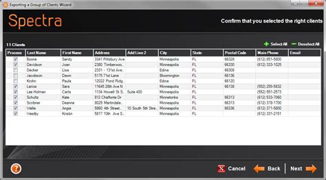 Spectramystratus Desktop Exporting Clients