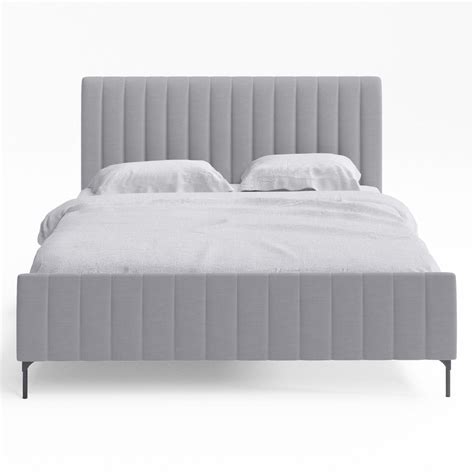 Coco King Grey Fabric Upholstered Bed Frame Bunnings Australia