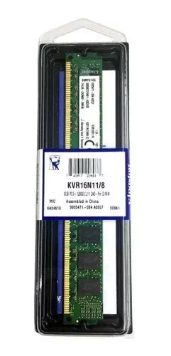 Memoria RAM ValueRAM color verde 8GB 1 Kingston KVR16N11 8 Envío gratis