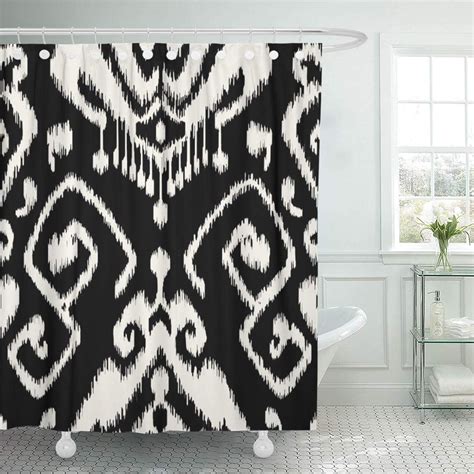 Cynlon Pattern Modern Black And White Ikat Bold Contemporary Tribal