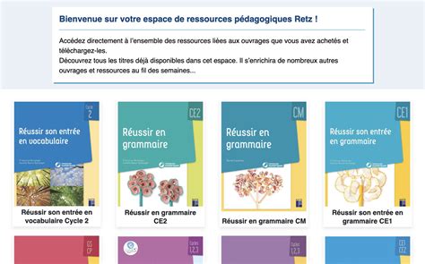 Mes ressources pédagogiques RETZ