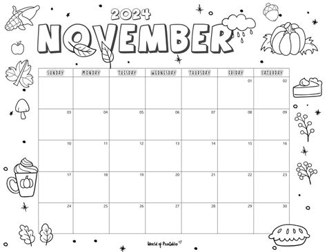 2024 Coloring Calendar Free Printables World Of Printables