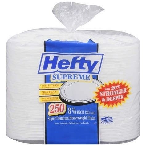 Hefty Supreme Bulk Large 8 78 Inch Styrofoam Plates 250ct