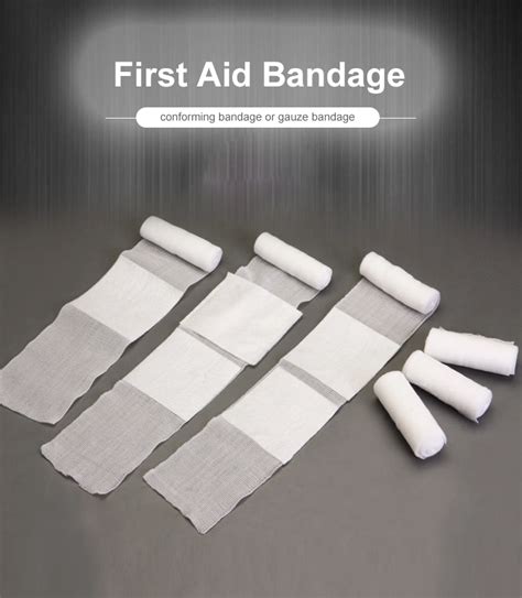 First Aid Sterile Conforming Gauze Roll Bandage Cotton Covered Gauze