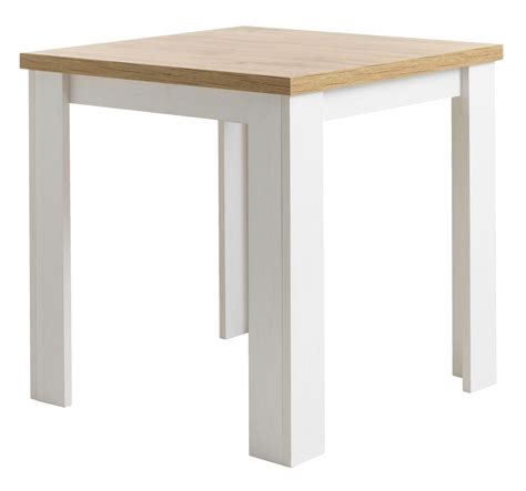 Stół MARKSKEL 80x80 biały/dąb | JYSK