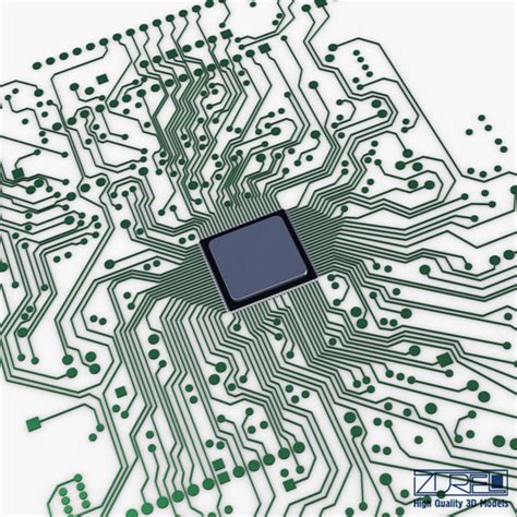 electronic circuit v 1 3d model