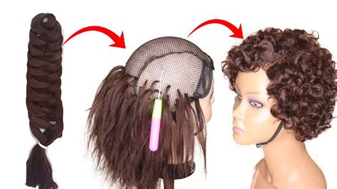 DIY Short Curly Crochet Wig Using Expression Braid Extension No