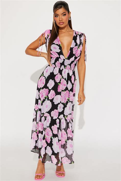 Jessica Chiffon Maxi Dress Blackpink Fashion Nova