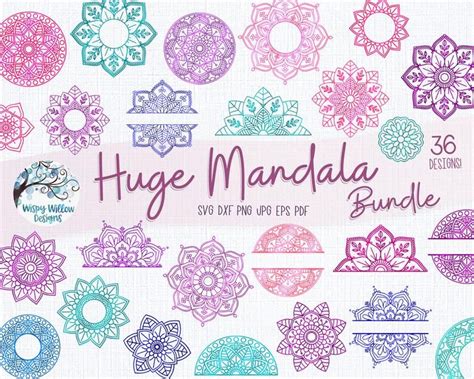 Mandala Bundle Svg Mandalas Svg Mandala Svg Svg Bundle Etsy Mandala