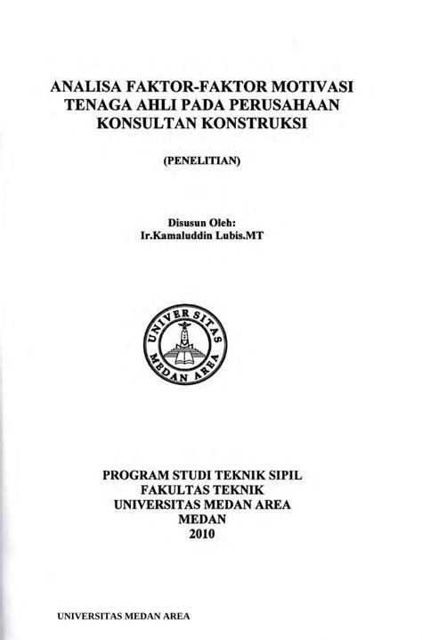 PDF ANALISA FAKTOR FAKTOR MOTIV ASI TENAGA AHLI PADA DOKUMEN TIPS