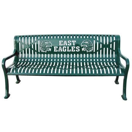 Personalized Diamond Pattern Bench | Outdoor School Furniture