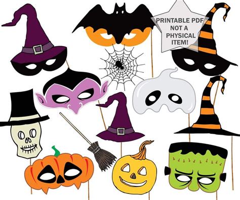 Dancepandas Halloween Foto Prop 34PCS Cabina De Fotos Photo Booth Props