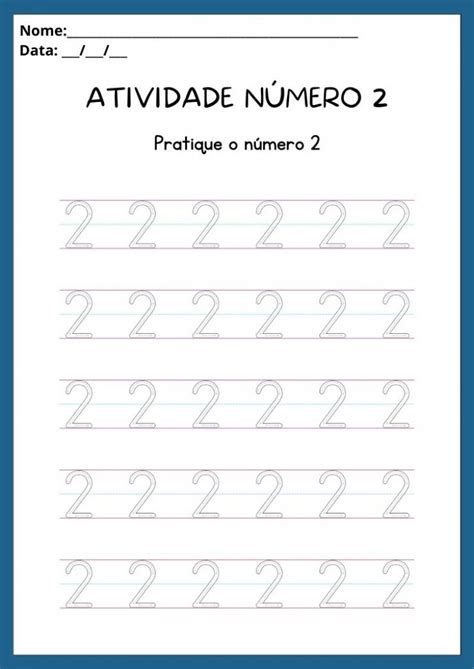 Como Fazer O Numero 2 - Atividades Número 2