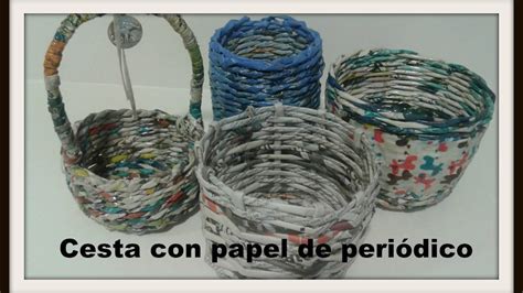 En Este Tutorial Os Ense O Como Hacer Una Cesta Con Papel De Peri Dico