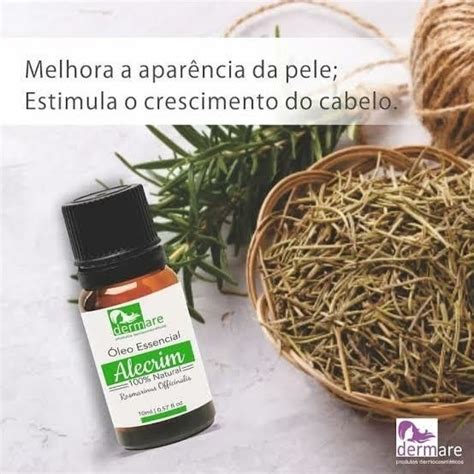 Óleo Essencial Alecrim Rosmarinus Officinalis Dermare 10ml