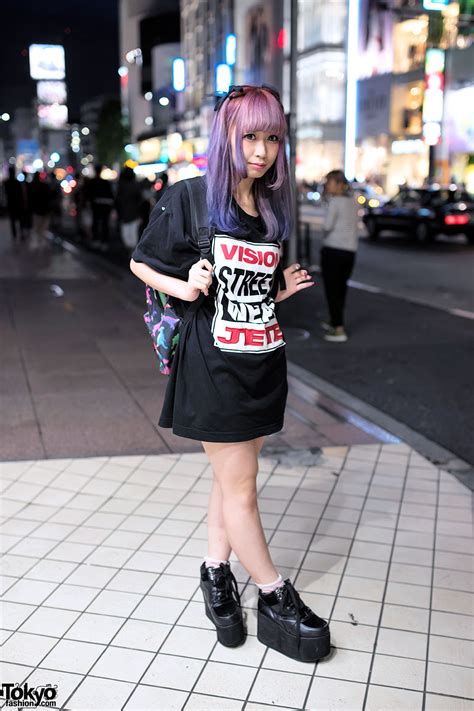 Vision Street Wear x Jouetie Top, Pink-Purple Hair & Dinosaur Backpack ...