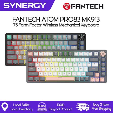 Fantech Gaming Keyboard Atom Pro MK With Tri Mode Connection Pin Hot Swappable Switch