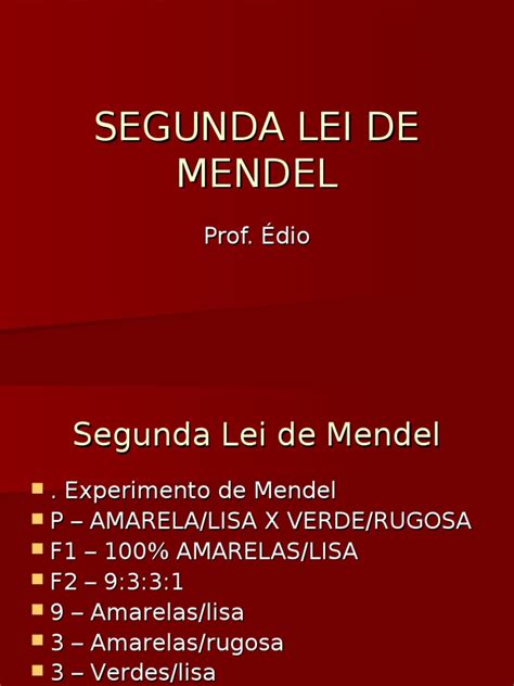 PDF Biologia PPT Segunda Lei De Mendel DOKUMEN TIPS