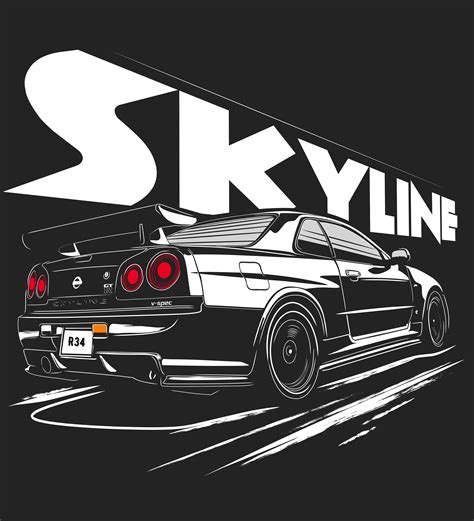 Jdm Legends Car Skyline Gt R R Descarga Instant Nea Png Jpeg Svg